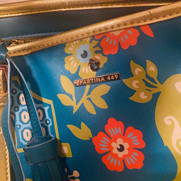 Spartina 449 large tote bag peacock purse - Picture 14 of 16